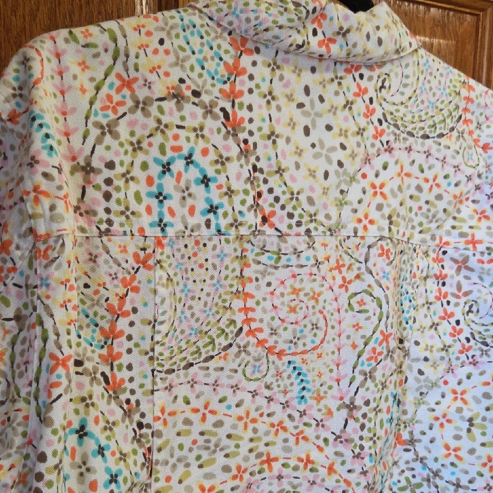 CJ Banks Multicolor Paisley Button Down Shirt - Picture 6 of 9